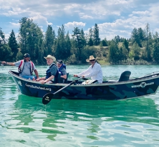 people in a canoe